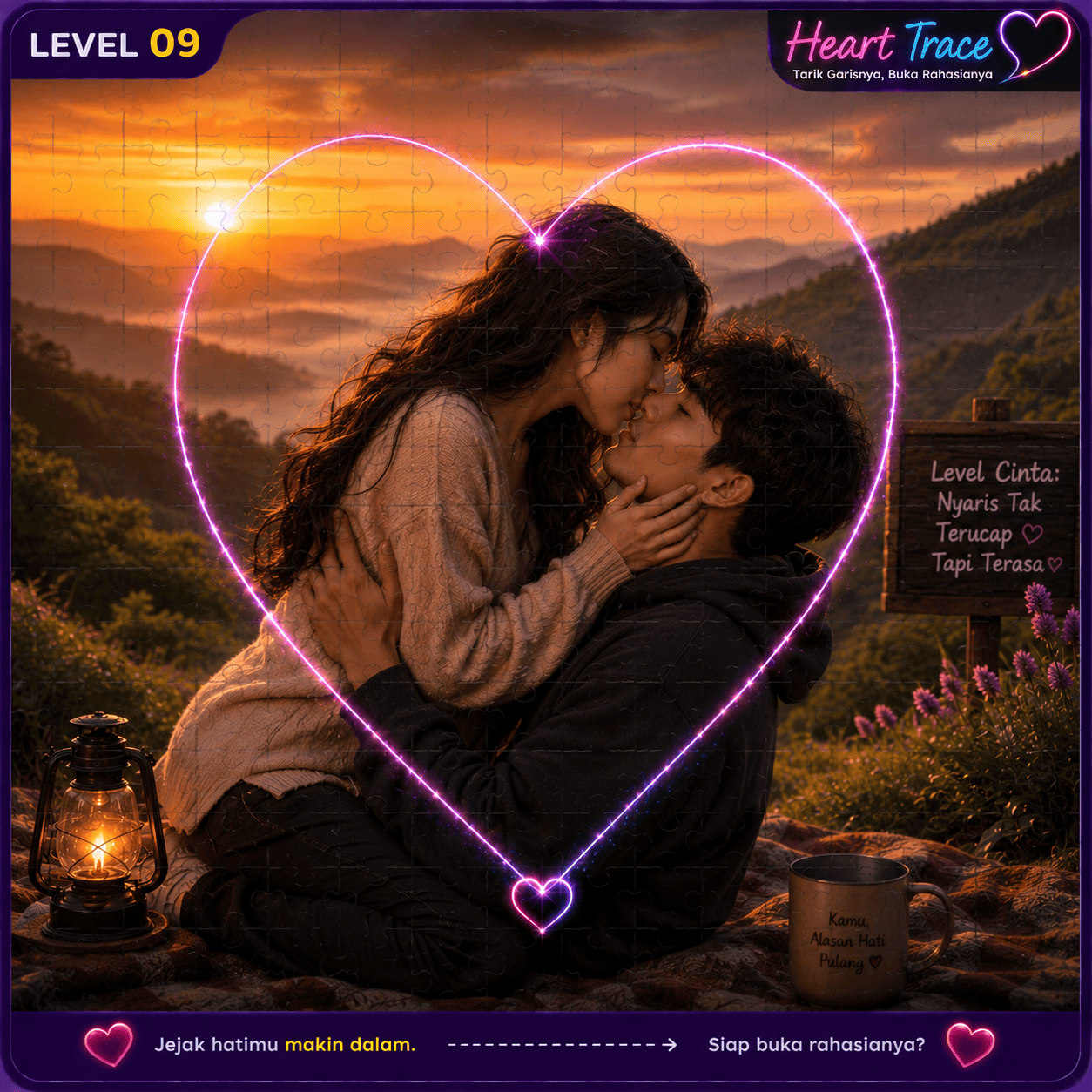 Penampakan Heart Trace Level 9